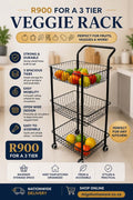 3-Tier Veggie Rack – Strong, Stylish & Spacious