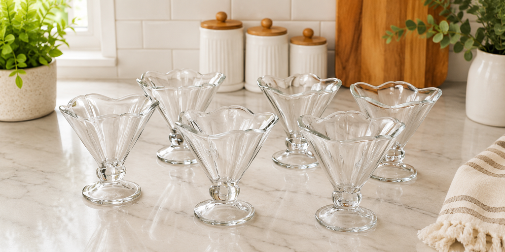 Elegant Clear Glass Dessert Bowl