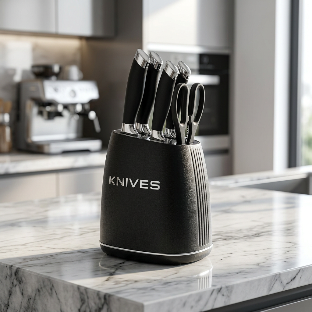 Premium Stainless Steel Knife Block Set