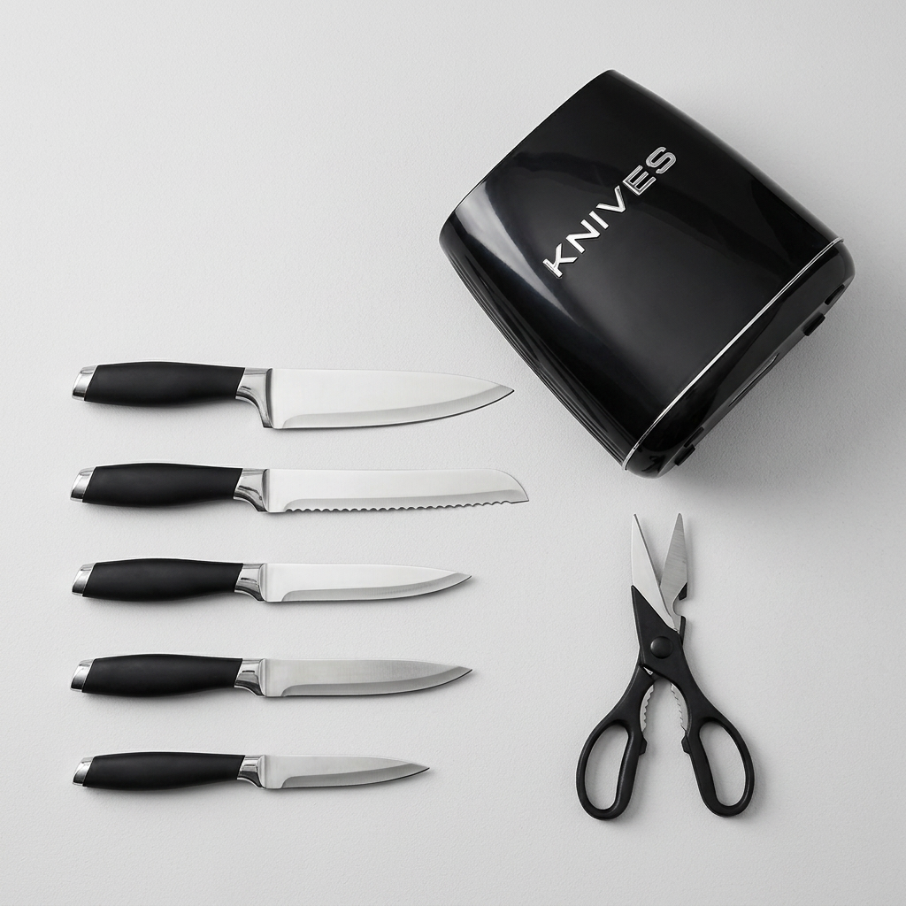 Premium Stainless Steel Knife Block Set