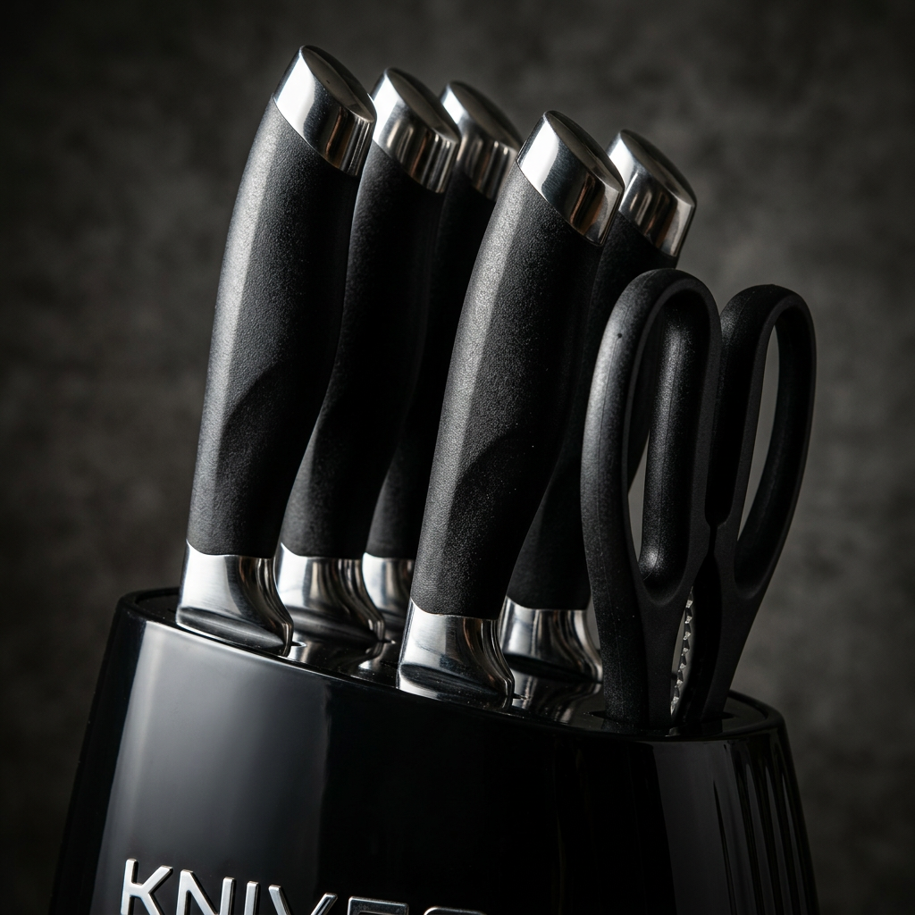 Premium Stainless Steel Knife Block Set